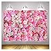 XLL 3D Pink Rose Flower Theme Photo Background Wedding Bridal Newborn Shower Birthday Party Photography Backdrops Banner Decor Supplies Anniversary Ceremony Couple Studio Props 5x3ft Vinyl