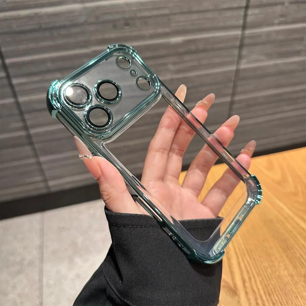 Coque iPhone 14 transparente verte idéale pour le quotidien