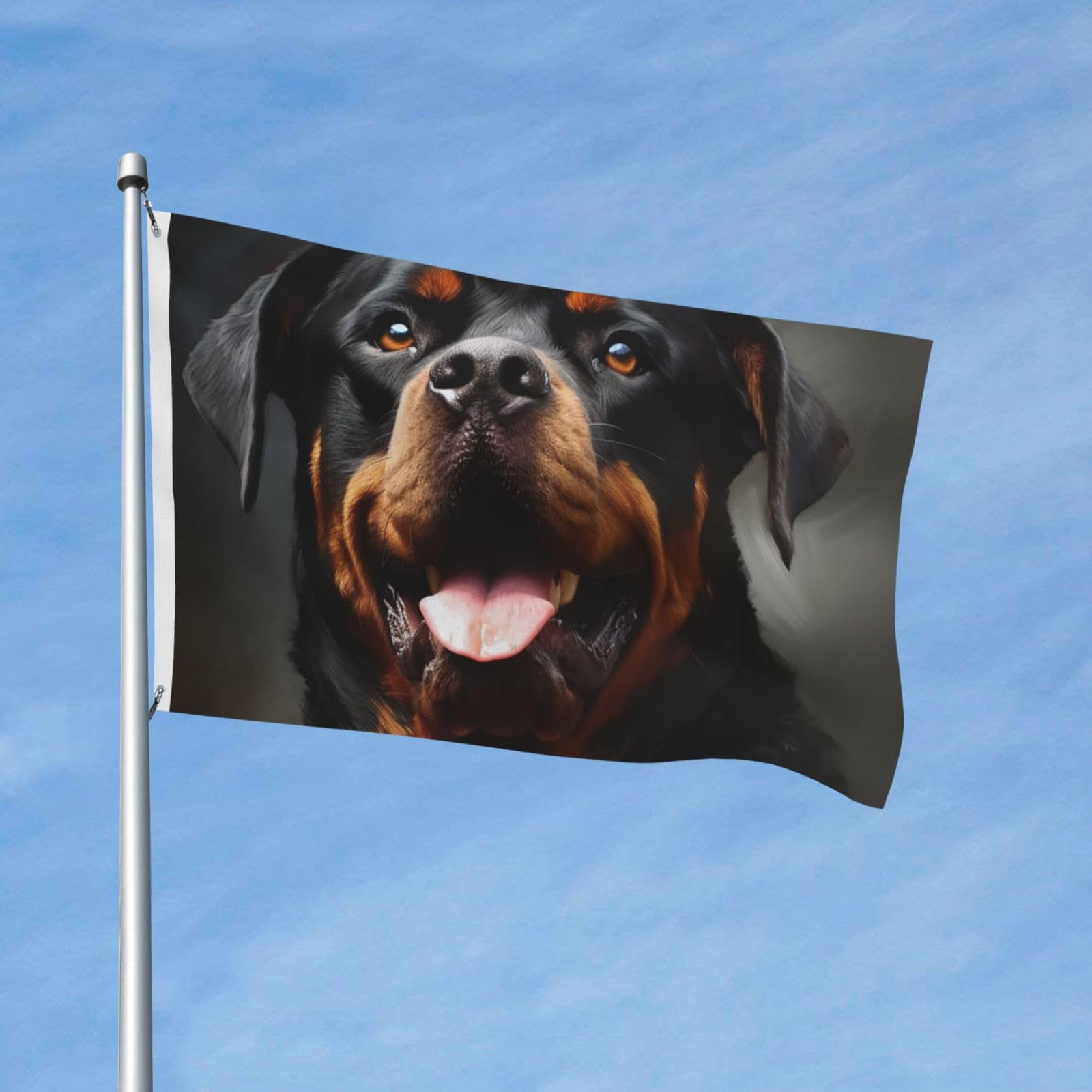 Flag 3 x 5 Ft Outdoor Flag House Flag Garden Banner Cool Rottweiler Dog Art Novelty Party Flag For All Weather Indoor Outdoor