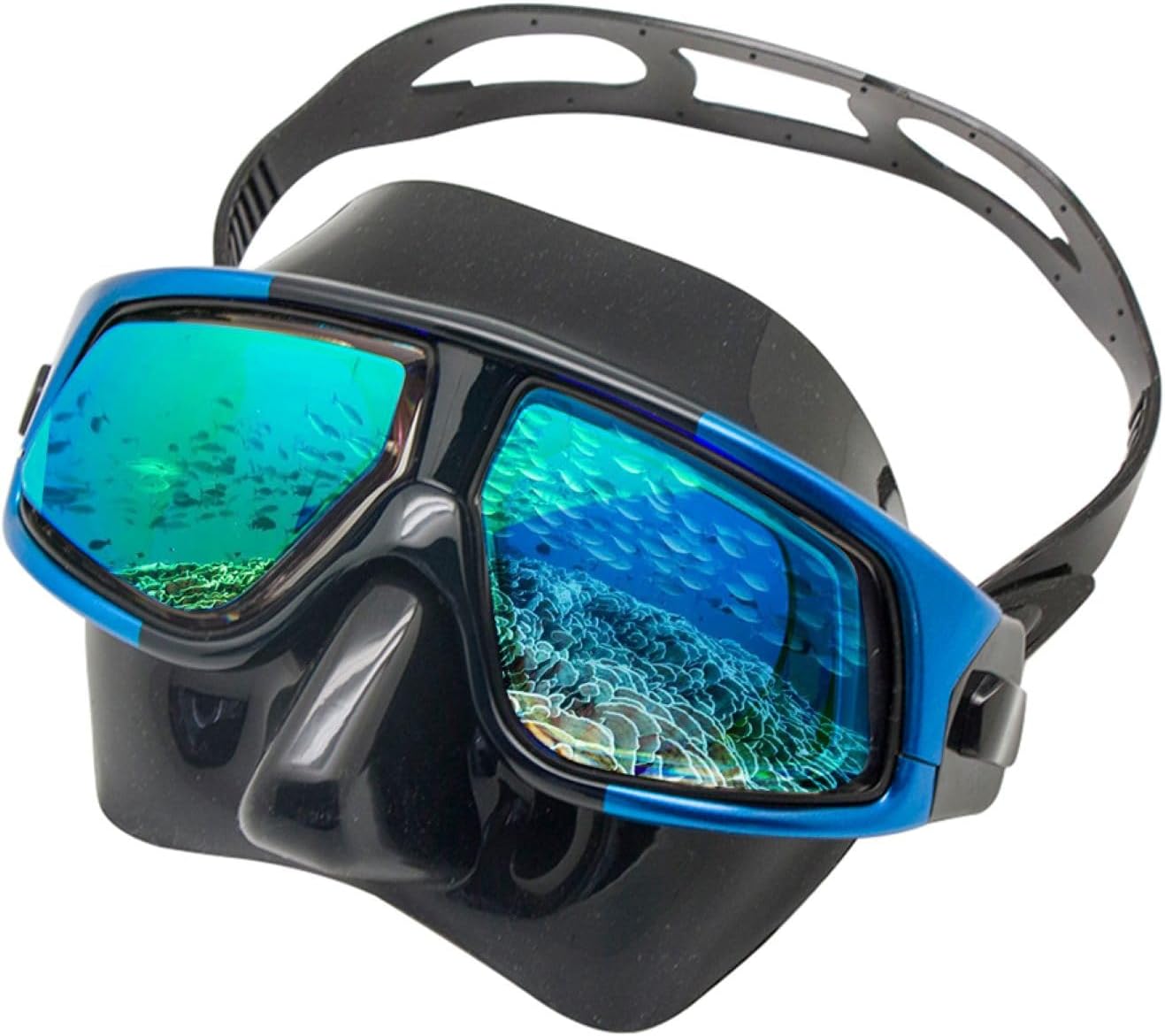 Farsighted Hyperopia +2.0 to +6.0 Scuba Diving Mask with Tempered Glass Lenses,Snorkel Options Anti-Fog