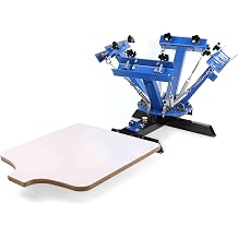 Heat Press 4 Colors 1 Station Screen Printing Machine