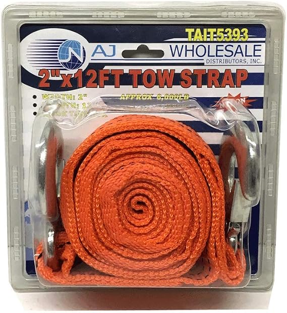 2 x 12Ft Tow Strap