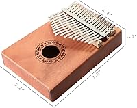 Vista 18 de Kalimba - Piano de pulgar de 17 teclas, piano portátil de dedo Mbira, regalos para niños y adultos, instrumento musical, pianos de pulgar, 17