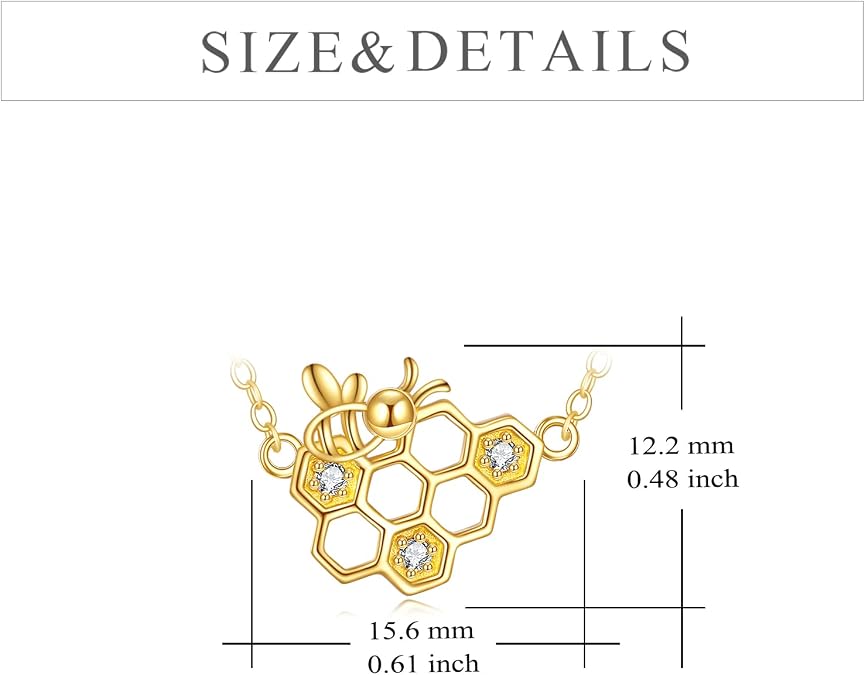 KECHO Pig/Hummingbird/Owl/Wolf/Cat Paw Pendant Necklace,14k Yellow Gold Fine Animal Necklace Jewelry Gifts for Women Gold Chain Length 16+1+1