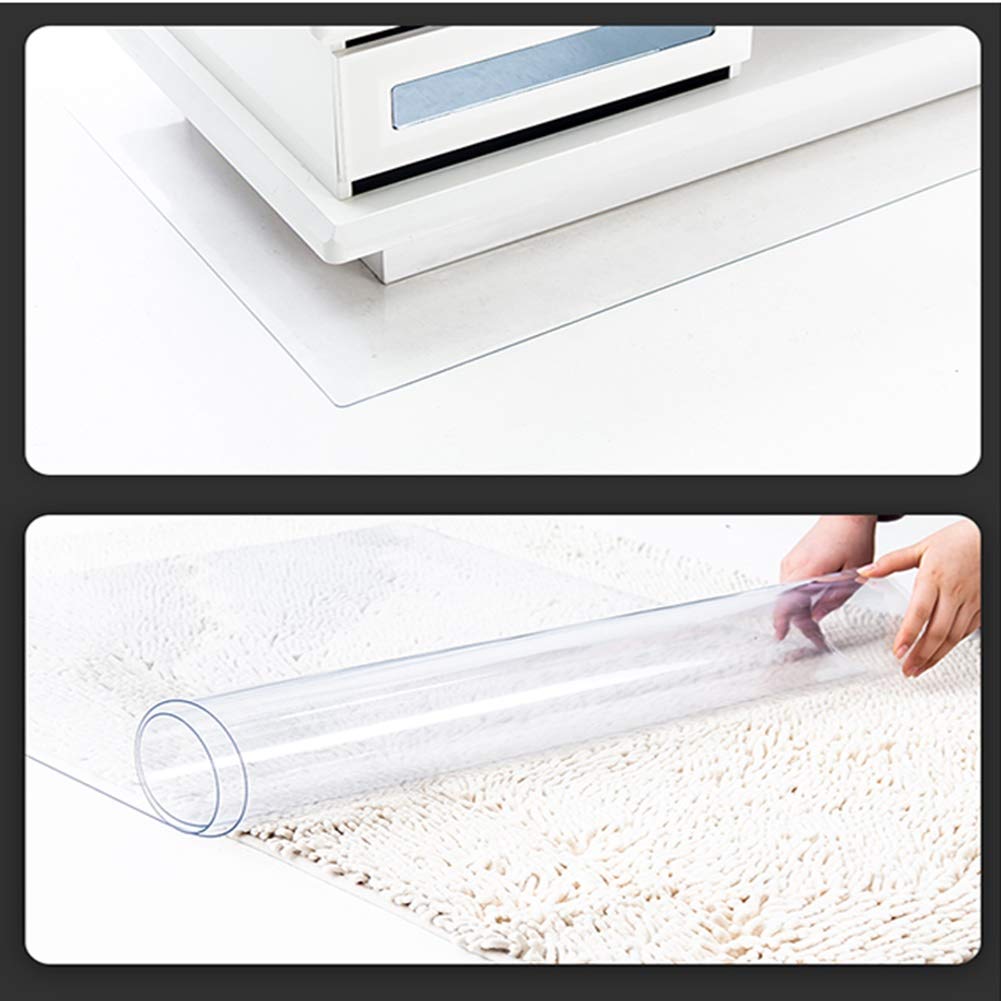 Tappetino protettivo antiscivolo ad alto impatto, spessore 3 mm, 90 x 90 cm, ideale per pavimenti in legno e moquette, protezione da scrivania, superficie resistente e antiscivolo