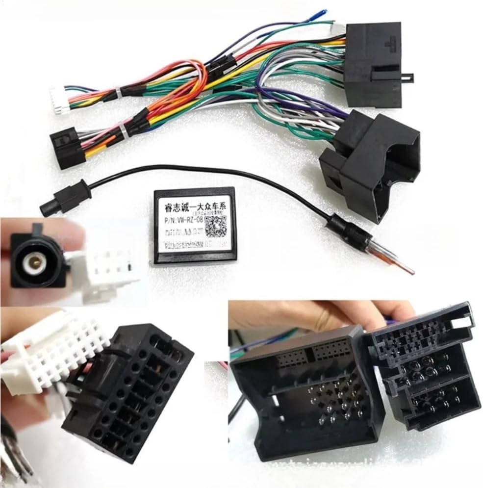 Canbus Box for Android for Volkswagen for Skoda Seat Golf 5 6 Polo Passat Jetta Tiguan for Touran DVD Car Player Raise VW-RZ-08 Wiring Cable(Canbus Only)