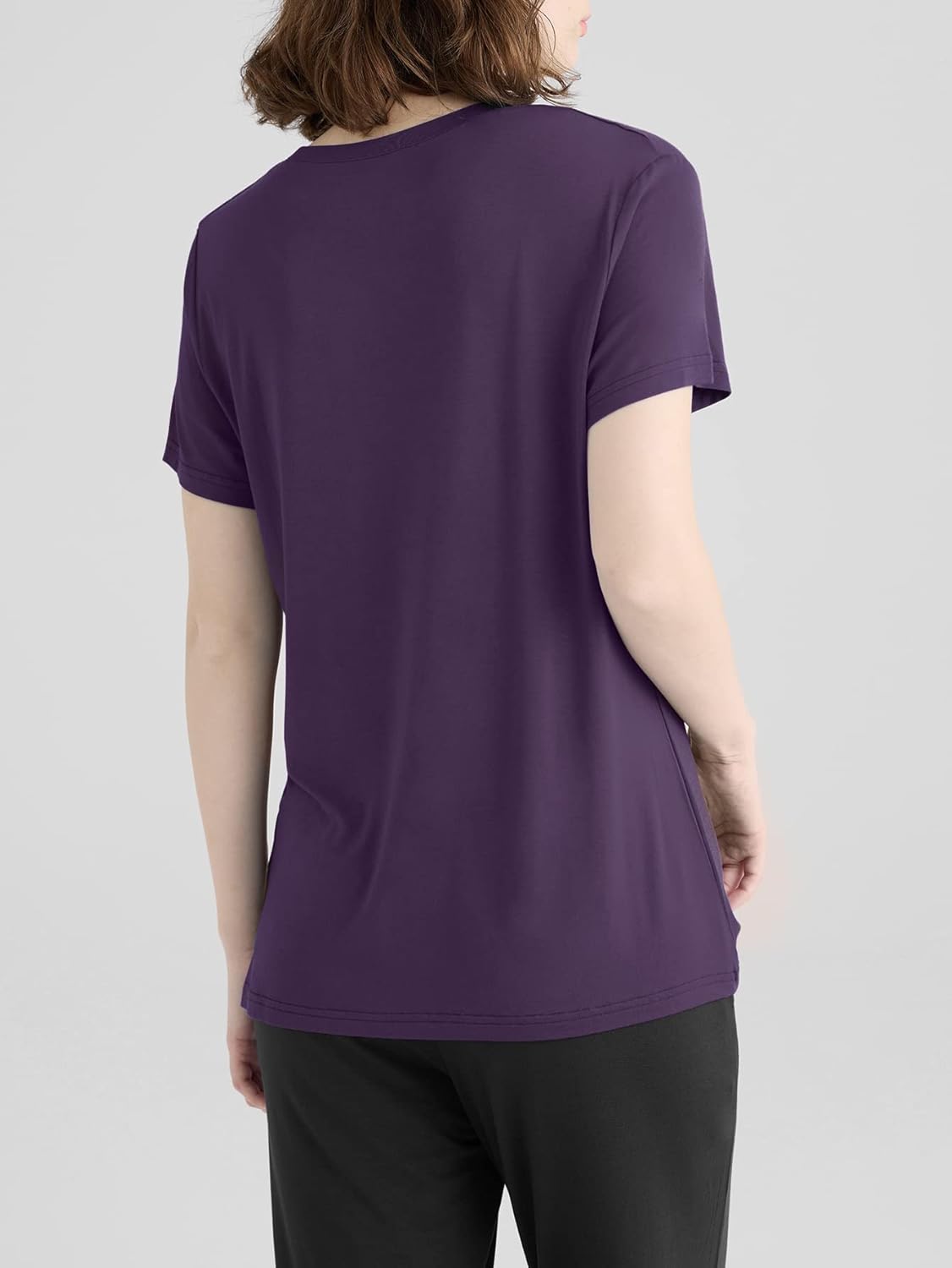 Latuza Women's Soft Comfy Pajama Tops Scoop Neck Sleep Tee Shirt - Image 3