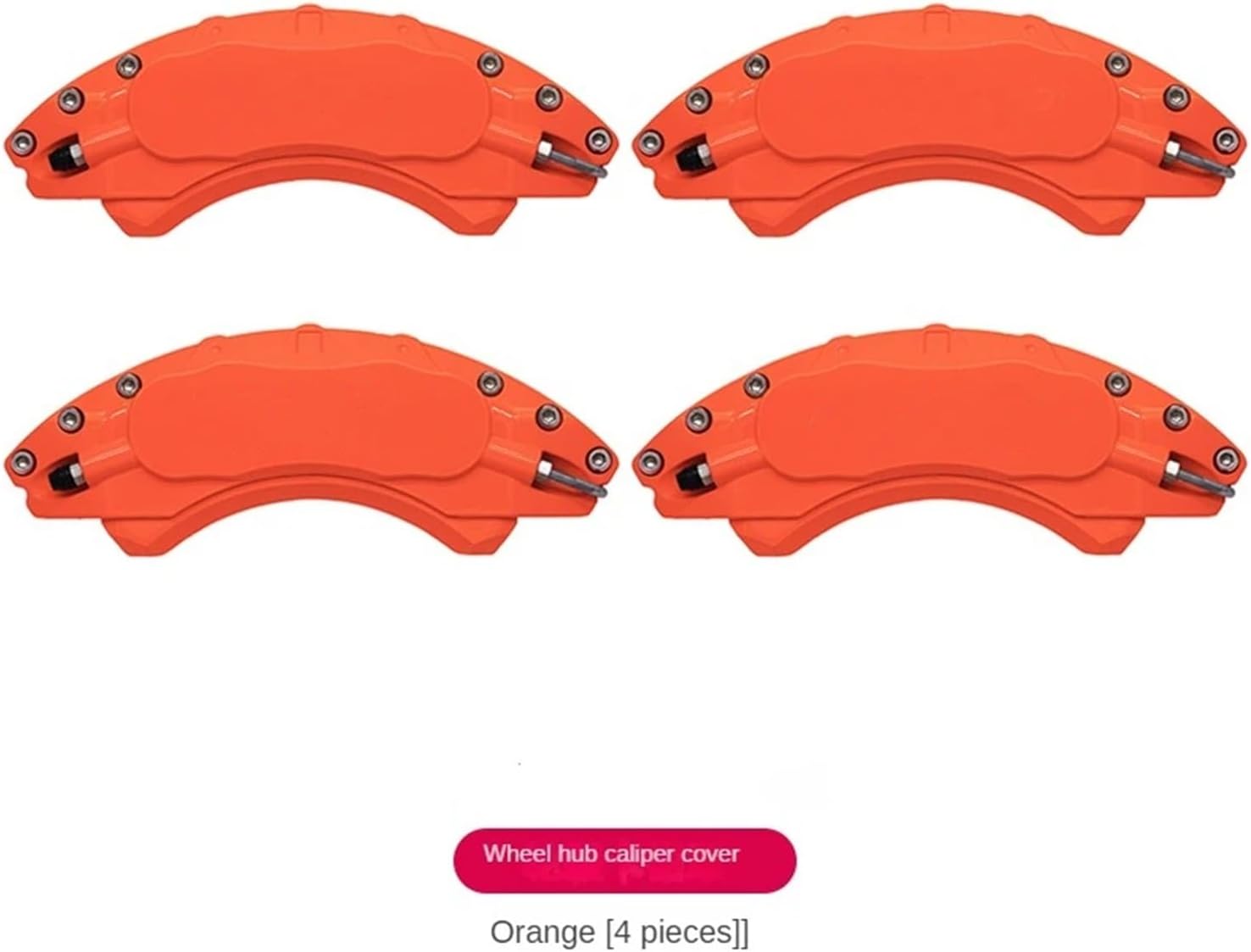 FIT for KIA Brake Caliper Cover Aluminum Alloy Metal Fit for SHUMA Kee GT GT4 Stinger K5 K4 K3 K2 KX5 KX3 KX7 Forte Sprtage KX1 (Orange-4pcs)
