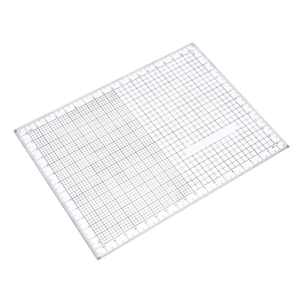 Yongfer Grid Ruler Scale Ruler 20cm Durable Scale Rulers Hand Drawing Charting Tool Coordinate Graph Grid Ruler