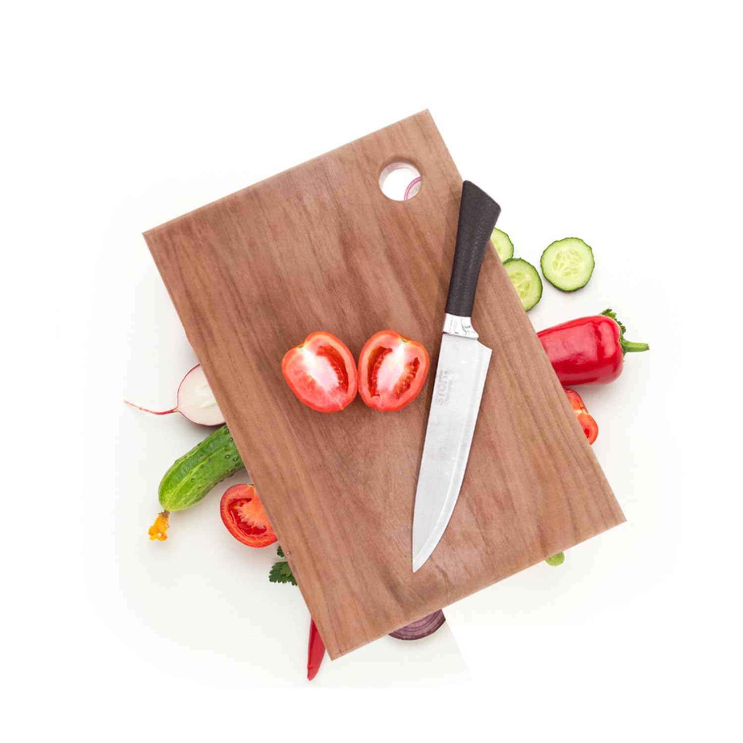 Teakwood Cutting and Chopping Board for Kitchen (W - 2.5Kg) Large - Vegetables, Fruits, Cheese & Meat Chopper, Chemical Free, Friendly - Handcrafted and Elegant Wooden Board (S-46x31CM)