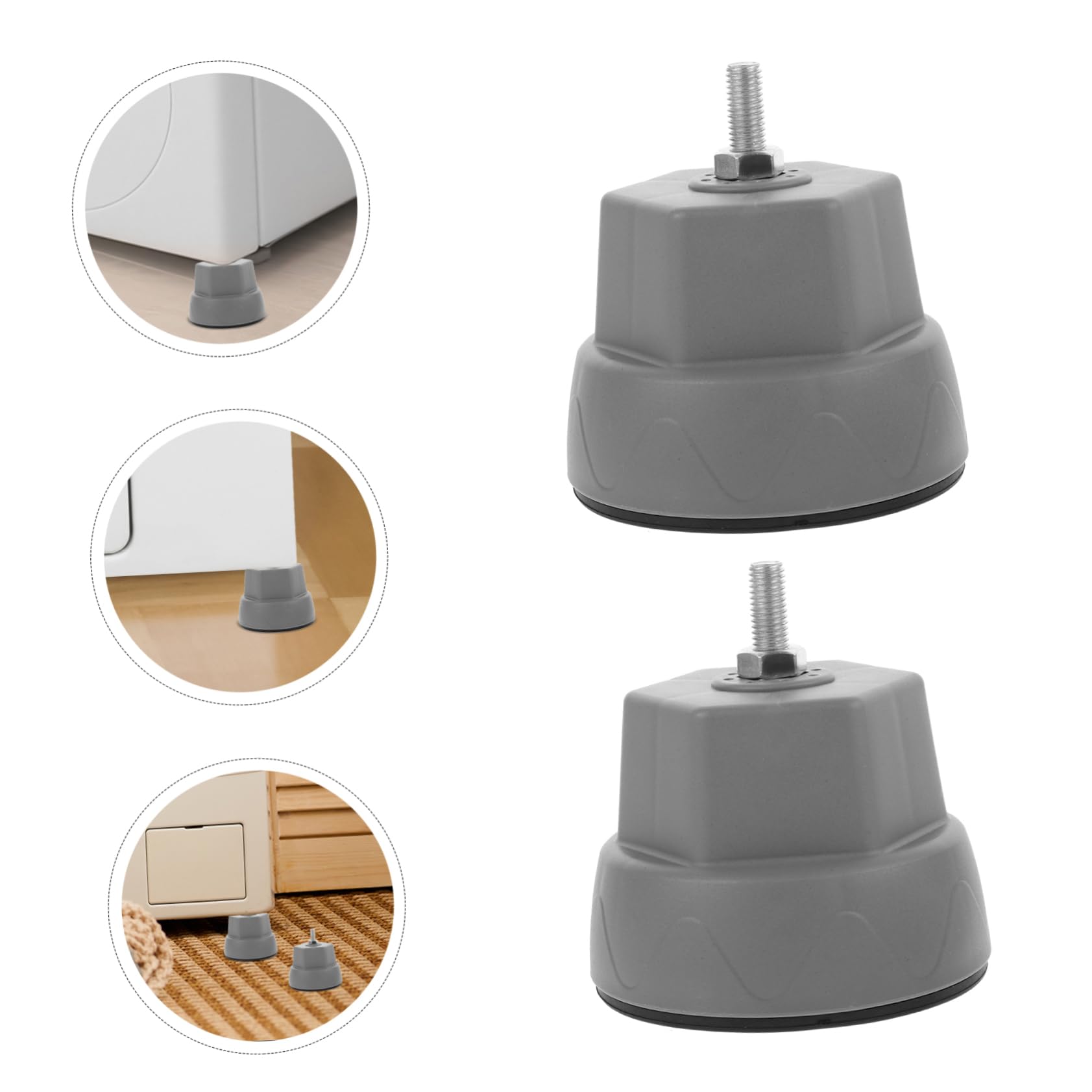 Holibanna Soporte Antivibración para Lavadora y Secadora 4piezas Amortiguación y Diseño Práctico