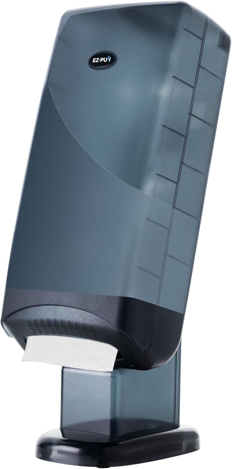 EZ-Pull Stand Interfold Napkin Dispenser for Restaurants, Stand or Wallmount V-fold, Pearl Black 4400B-EZ