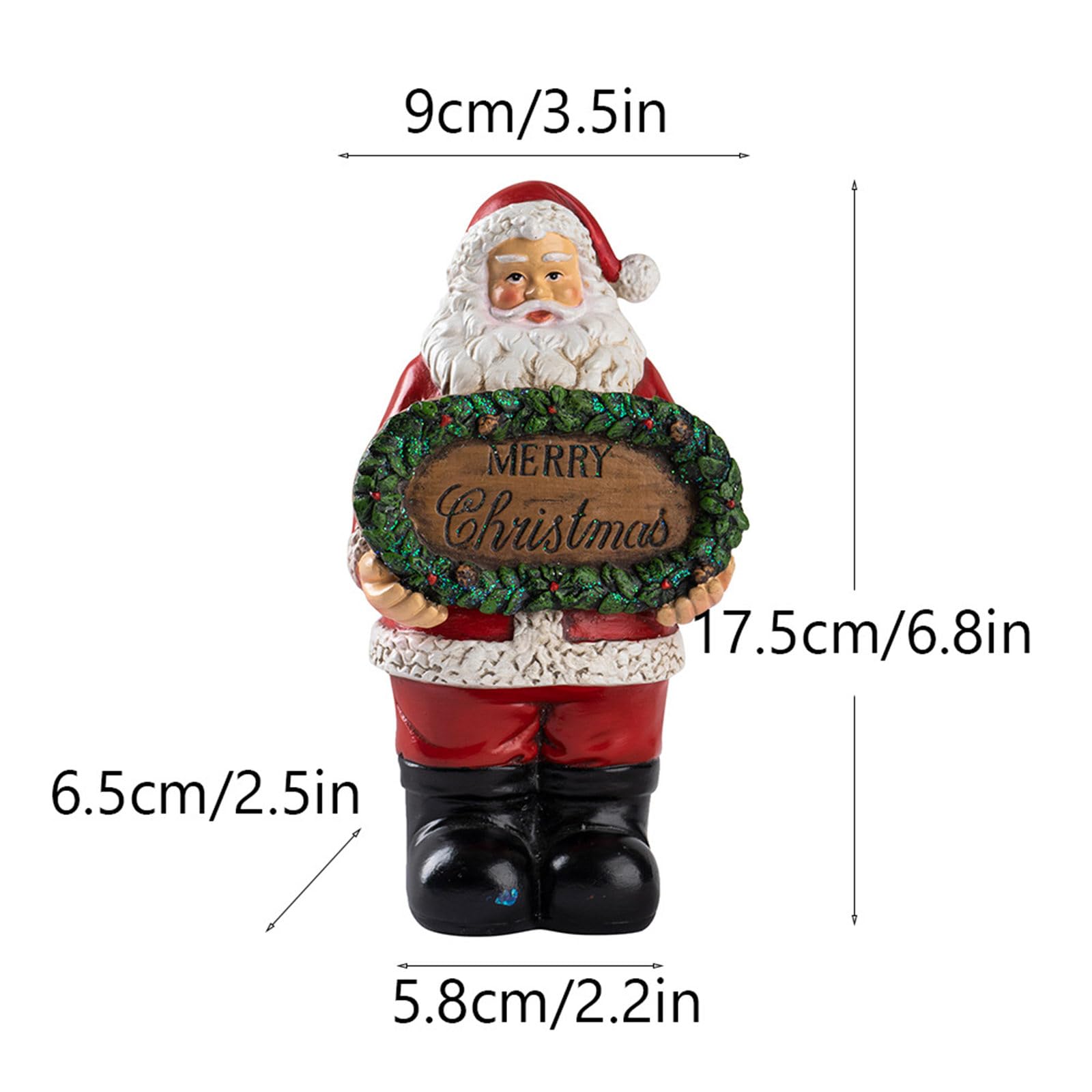 Segno di Babbo Natale in resina per decorazione festa festa a tema accessorio ornamento in resina