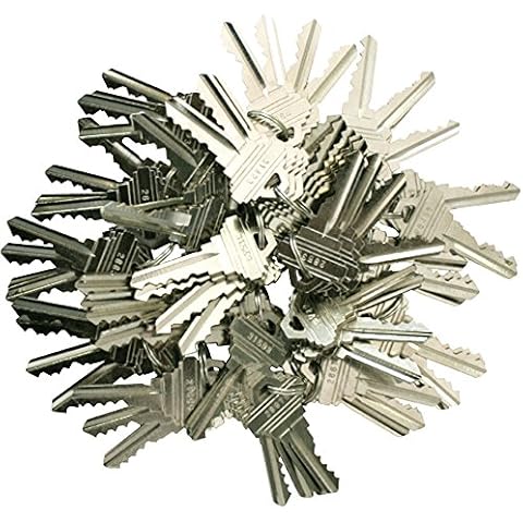 100 Pieces SC1/SC4 Compatible Precut Keys 5 Pins 25 Sets of 4 SC Keys Cover