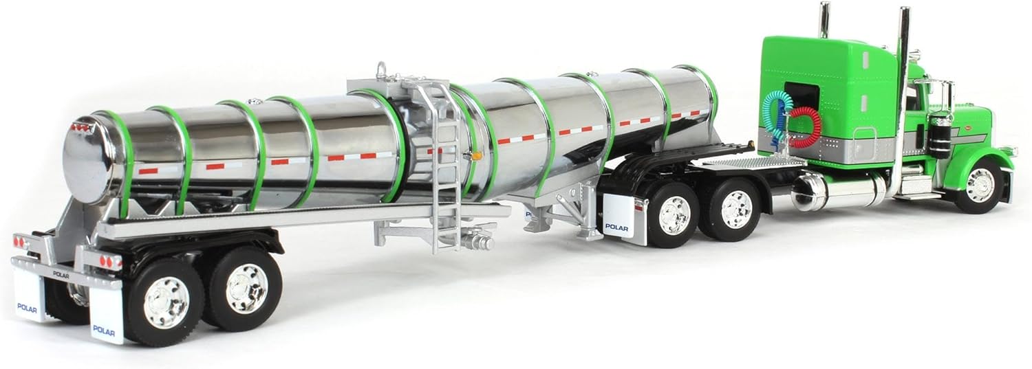 First Gear DCP 1/64 Peterbilt 389 Mid Roof with Polar Deep Drop Trailer 60-1934