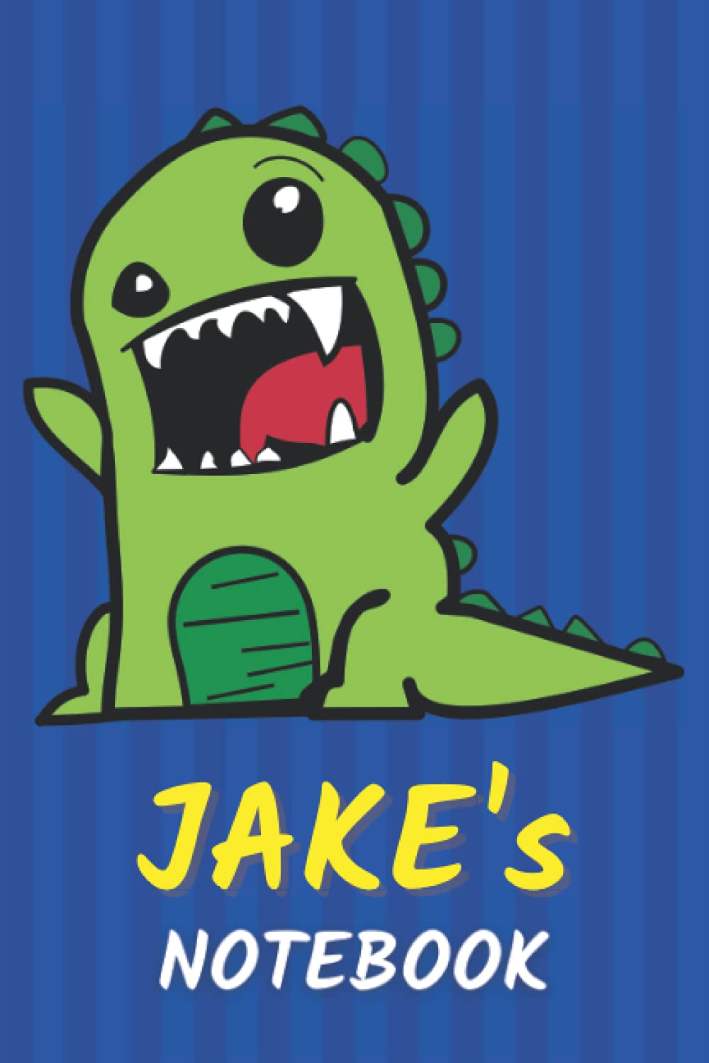 Jake's Notebook: T-Rex Dinosaur Personalized Journal For Jake