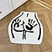 LAKEA Sexy Bathroom Tufted Rugs Soft Non-Slip Absorbent Handmade Carpet Bedroom Bathroom Mat Home Decor Room Decor (23.6X21.7 inch) (Handprint)