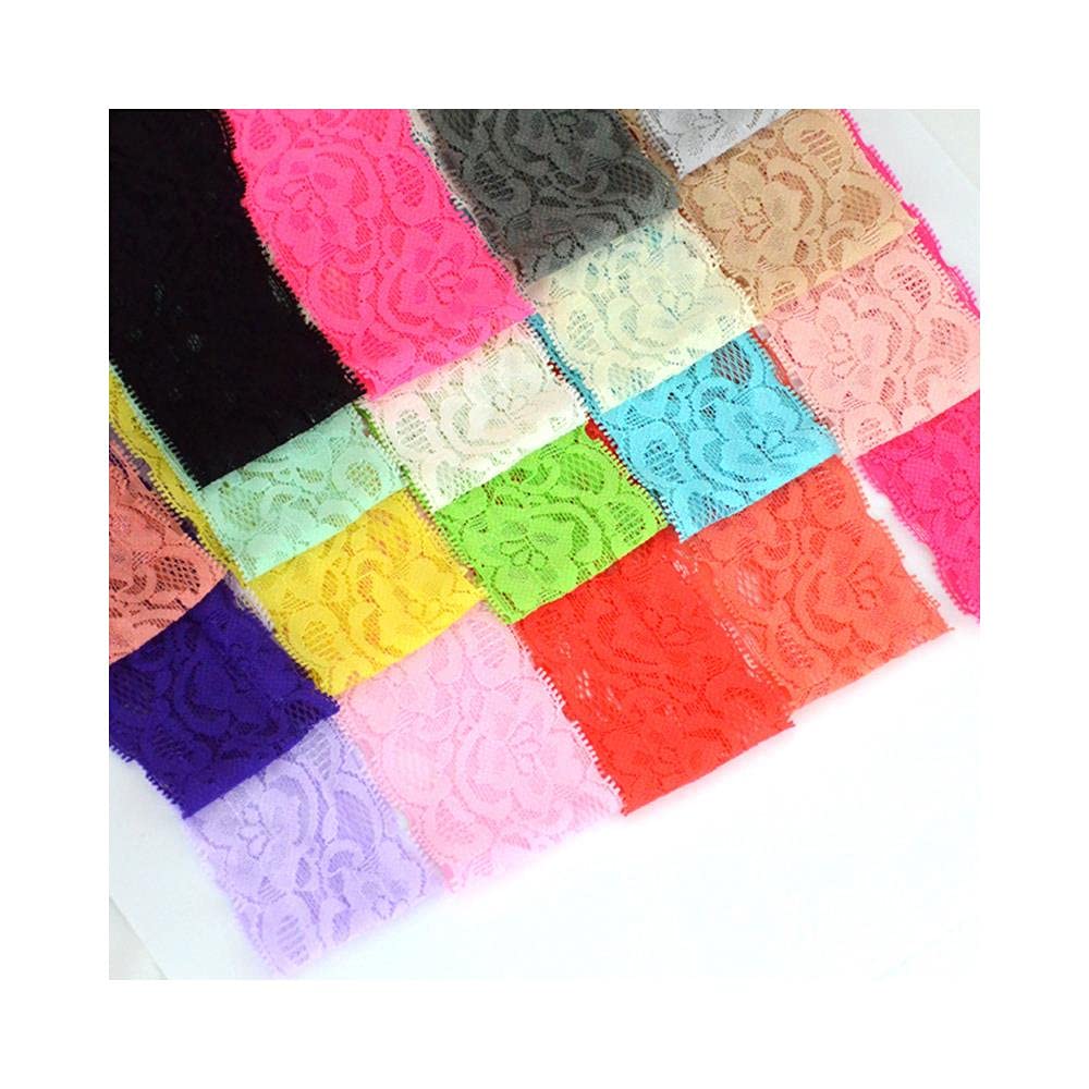 Bristlegrass Picot Loop Elastico 3/8 "nastro Decorativo In Pizzo Con Volant Spandex Per Biancheria Intima E Cucito Trim (Combo H-3/20 Cm X 12 M