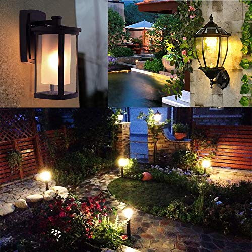 Huttuubudu Led Landscape Light Bulbs 1W 12V Yellow White 2200K，7W Low Voltage Light Bulbs Equivalent，Wedge Base T5 Malibu Bulbs, Garden Light Bulbs, Landscape Bulbs 8 Pack #TOP5