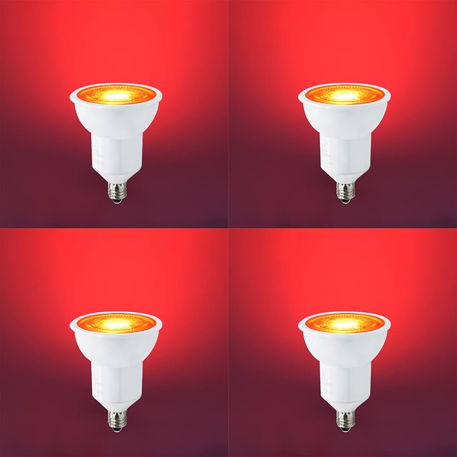 Amazon | 4個セット LED カラー スポットライト 赤 レッド