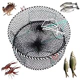 Nswdhy Three Entrances Large Crab Traps Portable Collapsible Trap for Crabs Bait Lobster Crawfish Sh