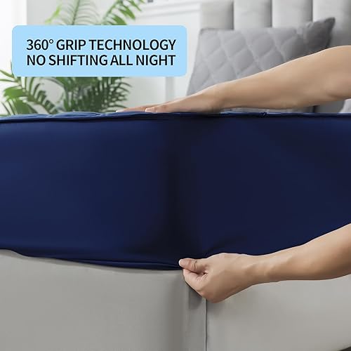 Miniatura 4 de Protector de colchón impermeable  Protector de colchón tamaño Queen silencioso y estilo sábana bajera  Protección de cama matrimonial para niños,