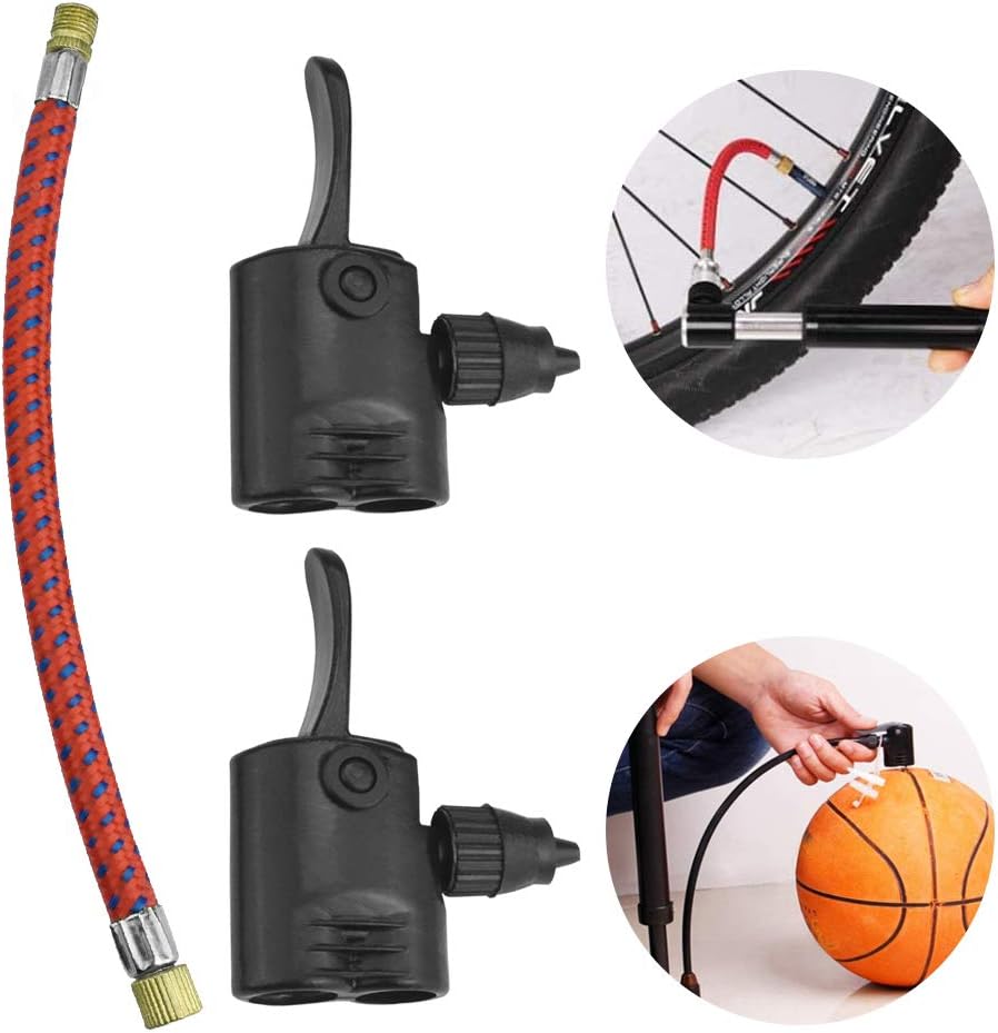 WANTOUTH Bike Pump Adapter, 2 Pcs Track Pump Nozzle, Multiuse