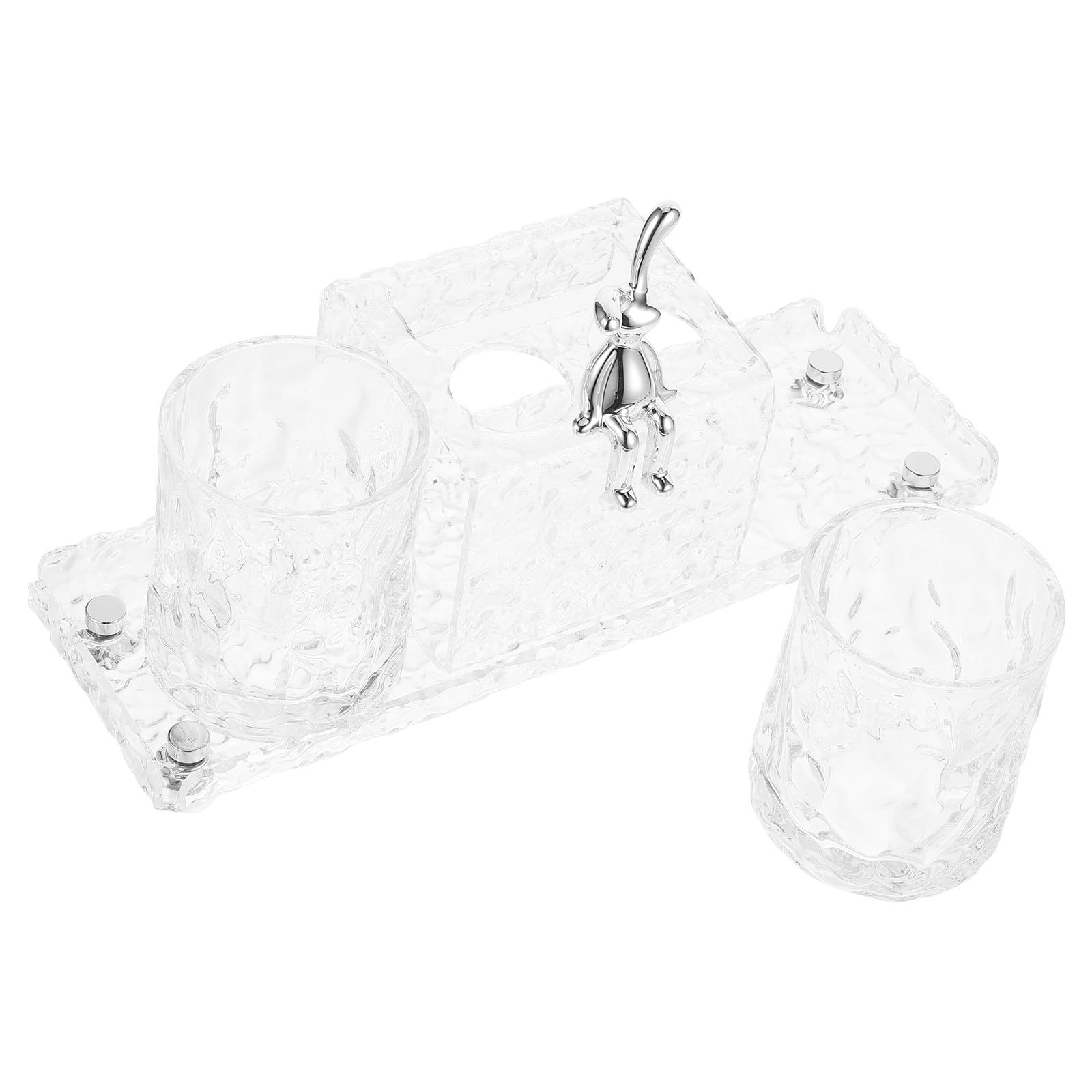 Organizador de Cepillos de Dientes para Baño con Bandeja y Vasos