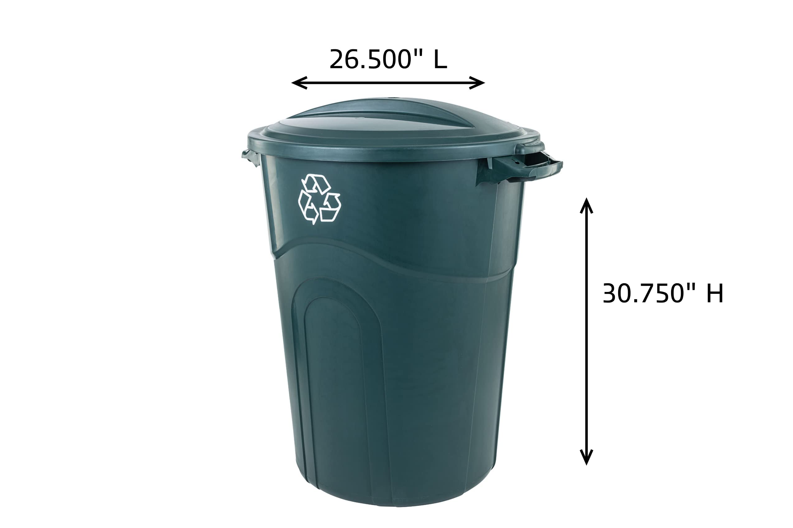 Snapklik.com : ECOSolution 32 Gallon Garbage Can, ECO Green, Easy To ...