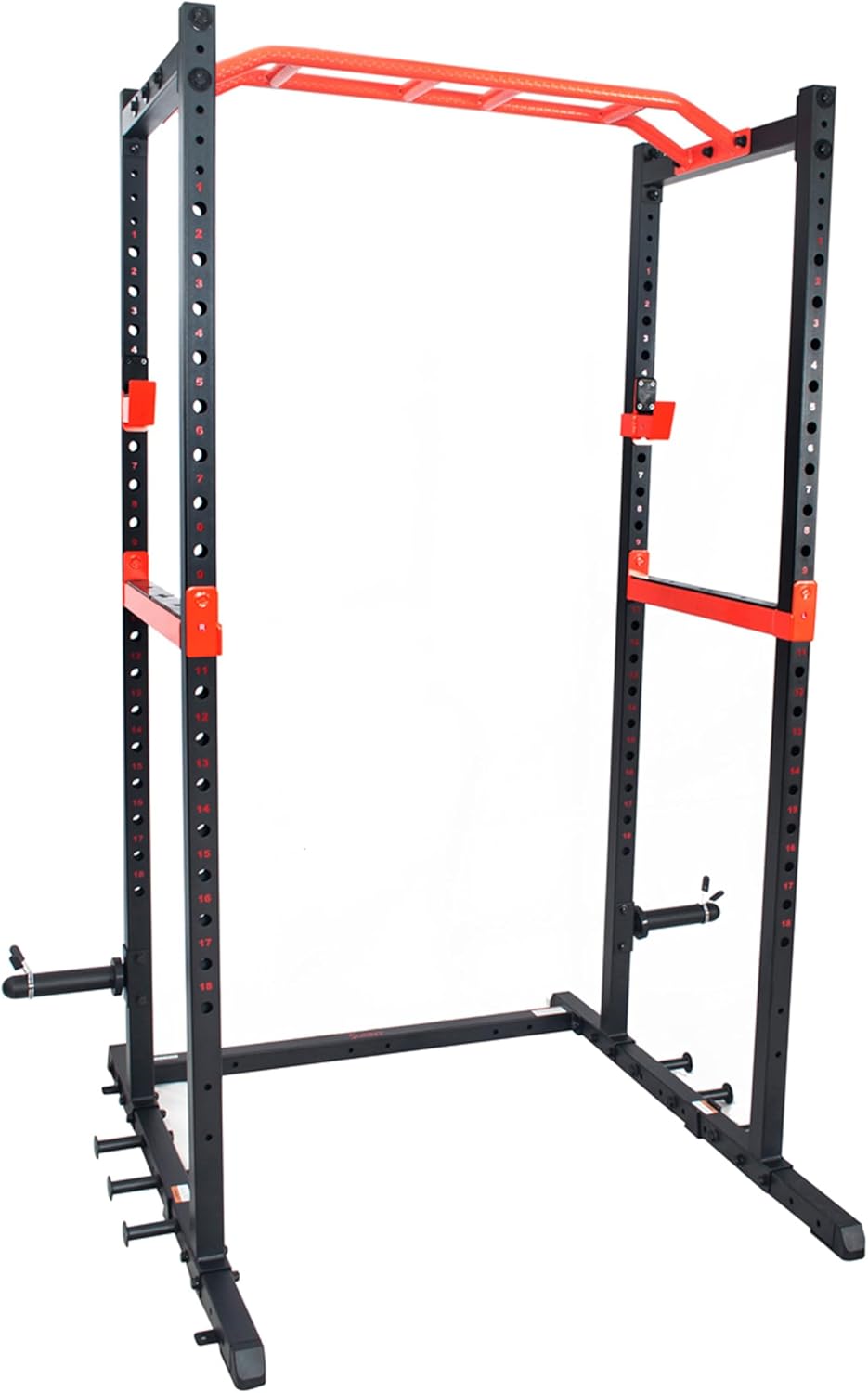 Sunny Health & Fitness Sunny Health & Fitness Power Zone Strength Rack – 1000 LB Capacity & Spotter Bar - Image 2