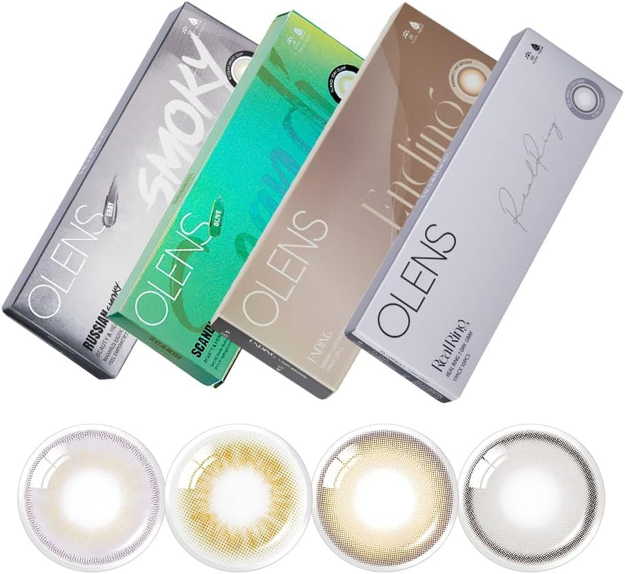 OLENS Daily Color Contact Lens - 1Day Coloured Contact Lens (Daily Disposable / 10 Pcs) - Scandi Olive