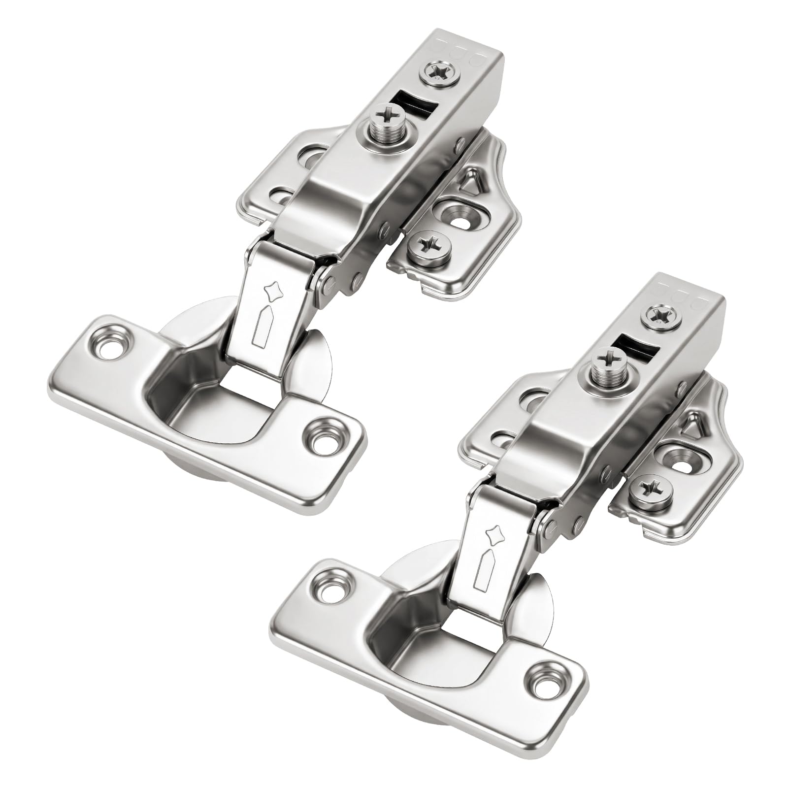 CVIUYO 2 Pcs 105° Soft Close Cabinet Hinges 35mm, 3D Concealed Hydraulic