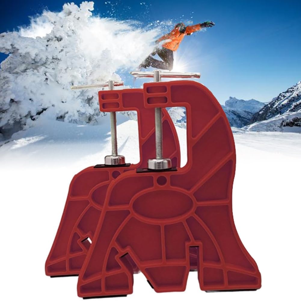 Morse professionali da sci e snowboard per accordatura, set da 2 pezzi, con angolo e altezza regolabili, design antiscivolo per ceretta e riparazione