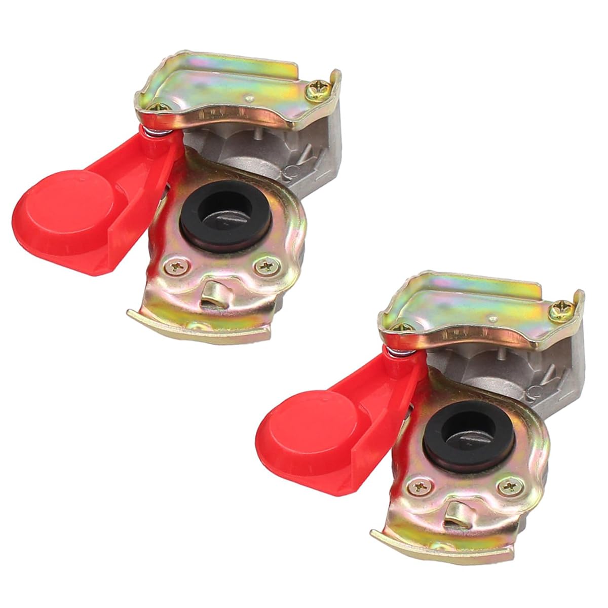 Tête d'accouplement M16 avec jeu de soupapes Tête d'air comprimé rouge jaune avec capuchon anti-poussière pour camion tracteur véhicule de remorquage à air comprimé semi-remorque