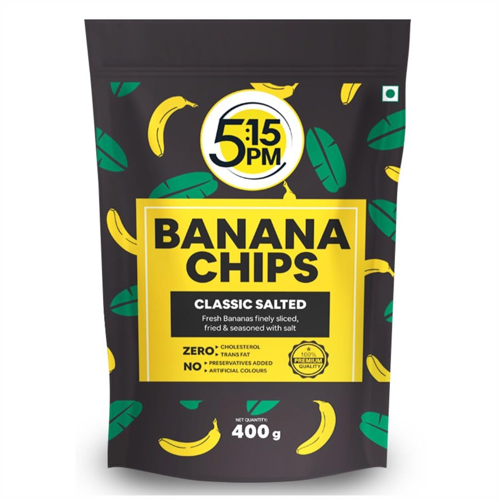 5:15PM Yellow Banana Wafer Chips | Fresh Crispy Banana Chips | Classic Salted Flavour - 400g Packet (B08XLTV1DJ) Amazon Price History, Amazon Price Tracker