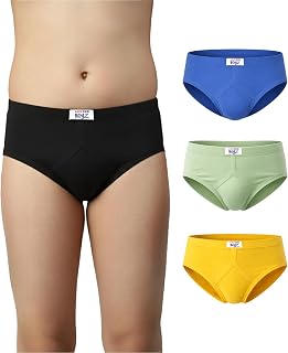 Lux Cozi Boy's Pack of 4 Super Combed Cotton Inner Elastic Front Brief for Kids (Size : 70cm) Multicolour Price In India