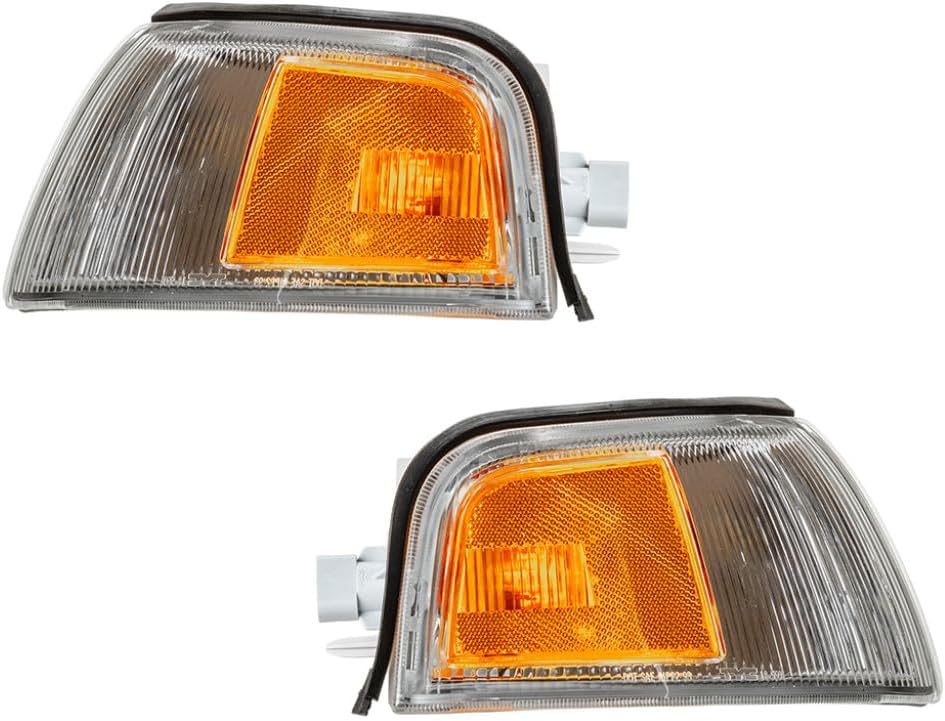 CarLights360: For 1997 1998 1999 2000 2001 Mitsubishi Mirage Turn Signal/Parking Light Assembly Driver and Passenger Side Pair w/Bulbs | MI2520107, MI2521107 (Vehicle Trim: Sedan)