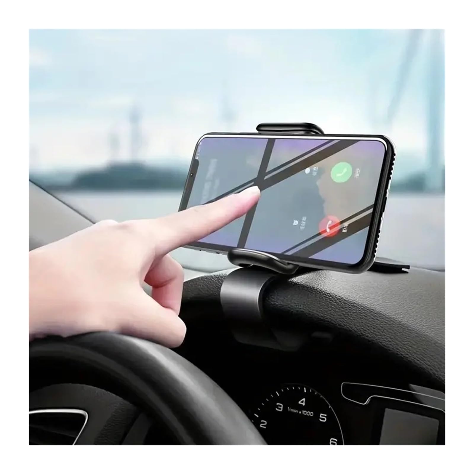 Supporto universale for telefono da auto ruotabile a 360° | La staffa di aspirazione si adatta al parabrezza del cruscotto for tutti gli smartphone(3)