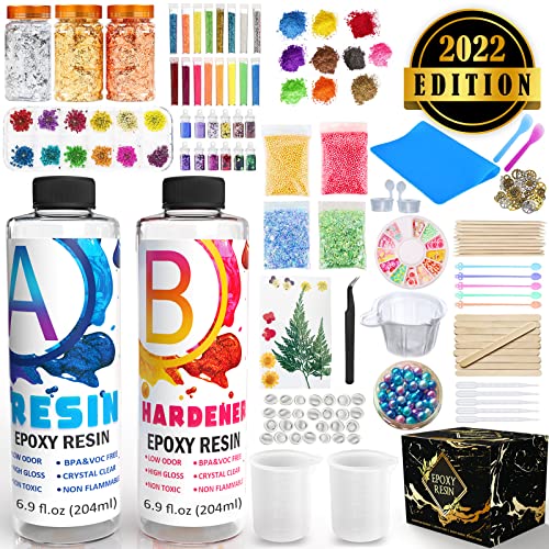 Resinfans Epoxy Resin Kit for Beginner - Gold Colored Resin Jewelry Molds Silicone Kit Bundle Arts and Crafts Resina Epoxica Transparente with Hardener Pigment Dried Mica Powder Age 6 7 8-12 Years Old Resinfans Epoxy Resin Kit for Beginner - Gold Colored Resin Jewelry Molds Silicone Kit Bundle Arts and Crafts Resina Epoxica Transparente with Hardener Pigment Dried Mica Powder Age 6 7 8-12 Years Old