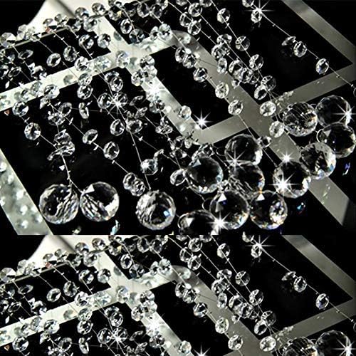 Fushing 100Pcs 1 Hole Clear Octagon Beads for Chandelier, Curtain, Suncatchers, Crystal Garland, Necklaces, Earrings, Jewelry Making and Craft Ideas (Clear, 14mm) - Image 4