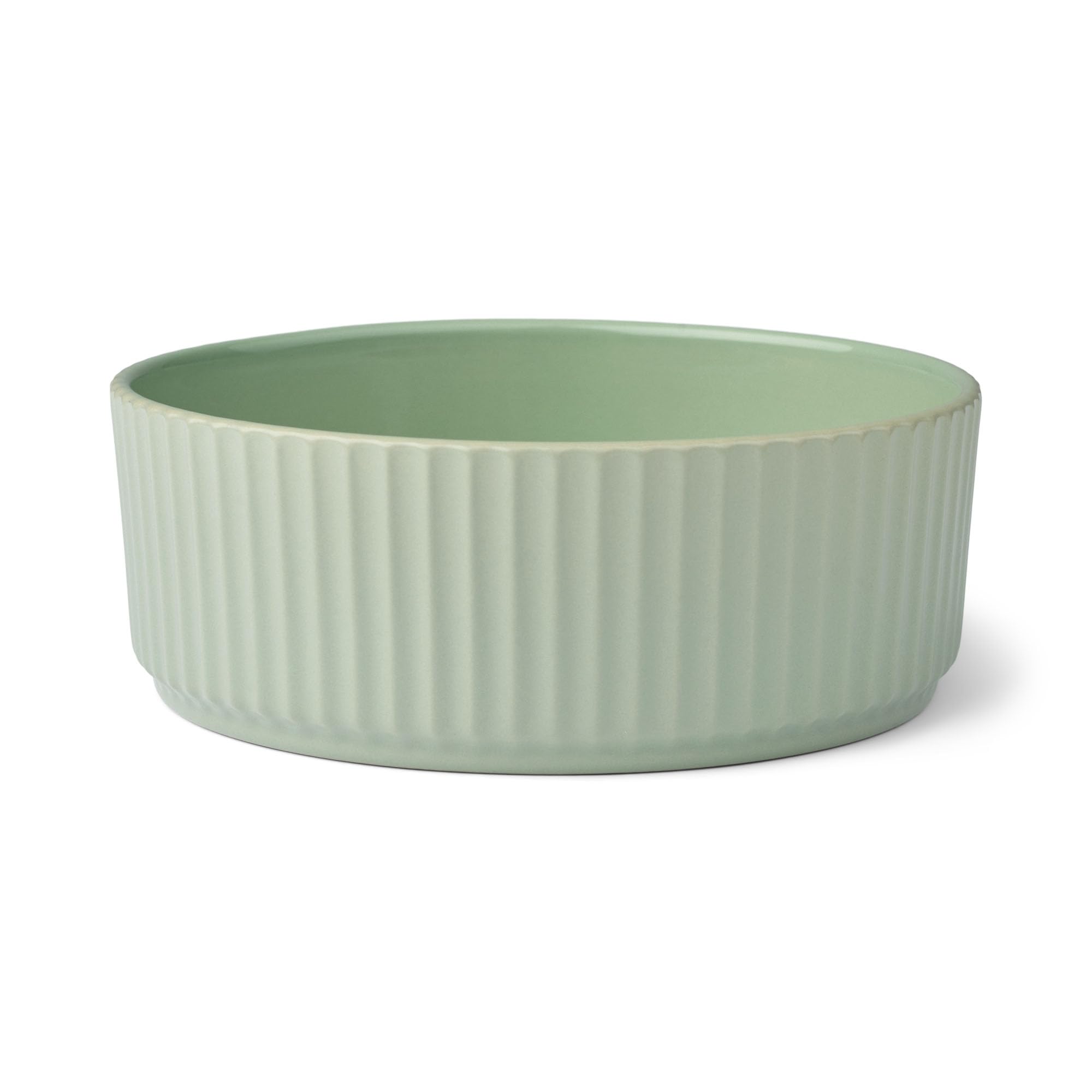 DOG Copenhagen Kronborg Ceramic Dog Bowl - Nordic Design Stoneware - For Dog Food or Water, S, Mint Green