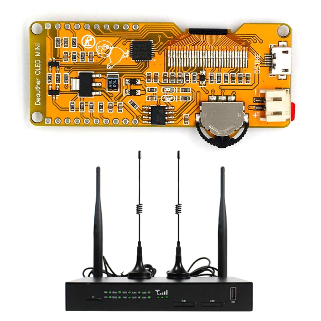 Test WiFi DeAuther ESP8266 Tablero de Desarrollo programable con Software de Pantalla OLED de 1.3 Pulgadas a Bordo de la Antena 2dB ESP8266 WiFi DeAuther111