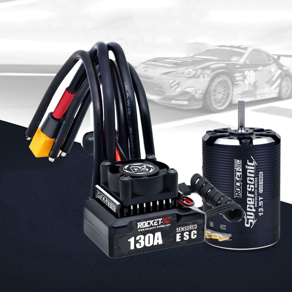 Amazon.com: Surpass Supersonic 540 13.5T Motor 130A Brushless ESC