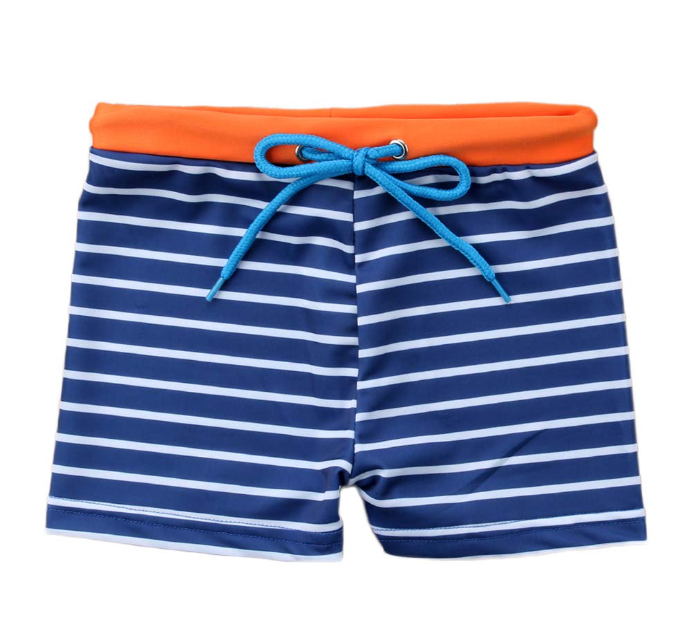 stylesilove Baby Toddler Boys Printed Swim Shorts Bathing Suit Beach Pool Boy Swim Trunks (US, Age, 3 Years, Blue Stripes)