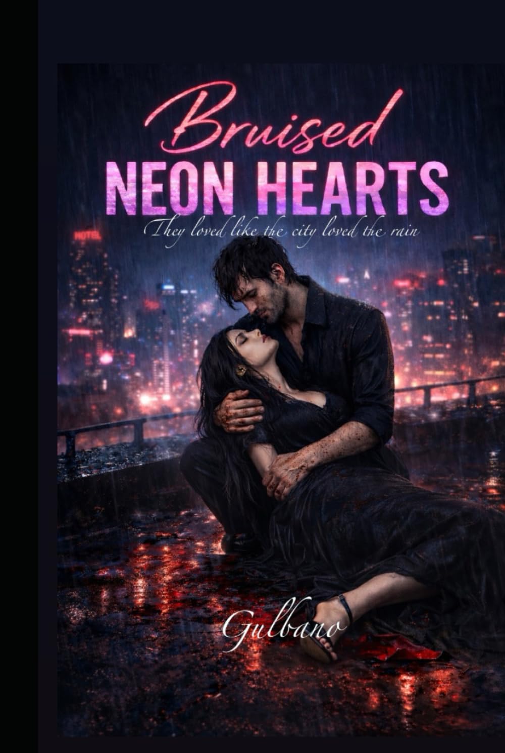 Bruised neon hearts