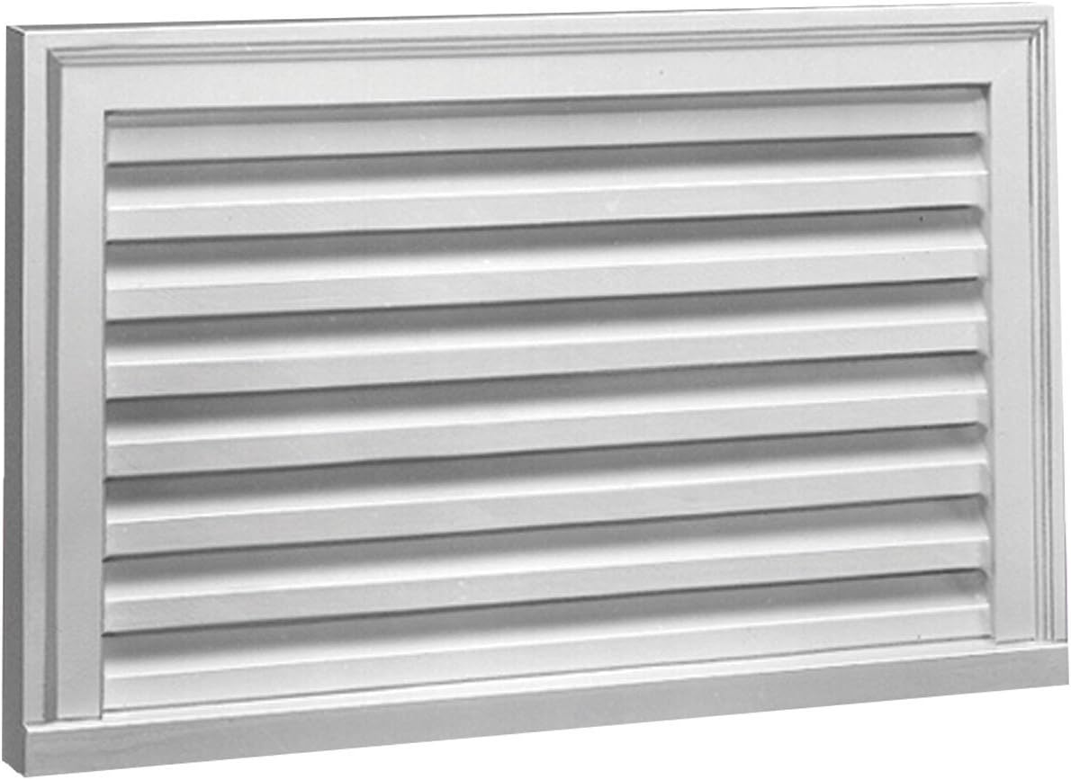 Fypon 12"W x 18"H x 2"P Brick Mould Style Vertical Louver, Functional