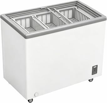 Commercial 7.0 Cu.Ft Ice Cream Display Freezer, FlatTop Sliding Glass Door