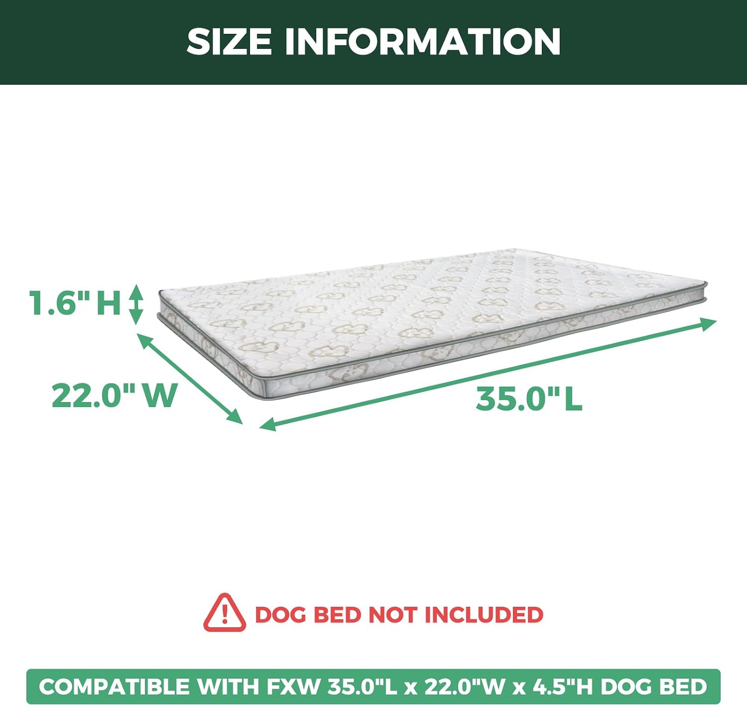 FXW Exclusive Dog Bed Cover, Only Compatible with FXW 35-Inch Titanest Dog Bed│Patented