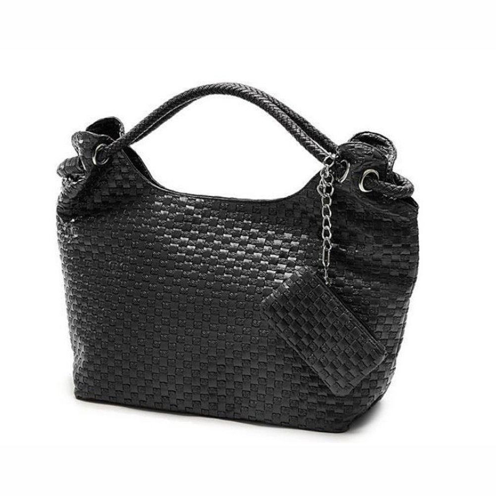 Hot! Elegant Women Woven Bag Lady PU Leather Shoulder Bag Lovely tote bags