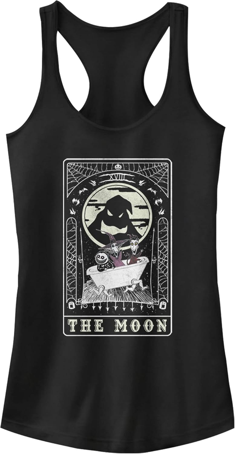 Disney Junior's The Nightmare Before Christmas Halloween Oogie Boogie and his Boys Moon Tarot Card Racerback Tank Top
